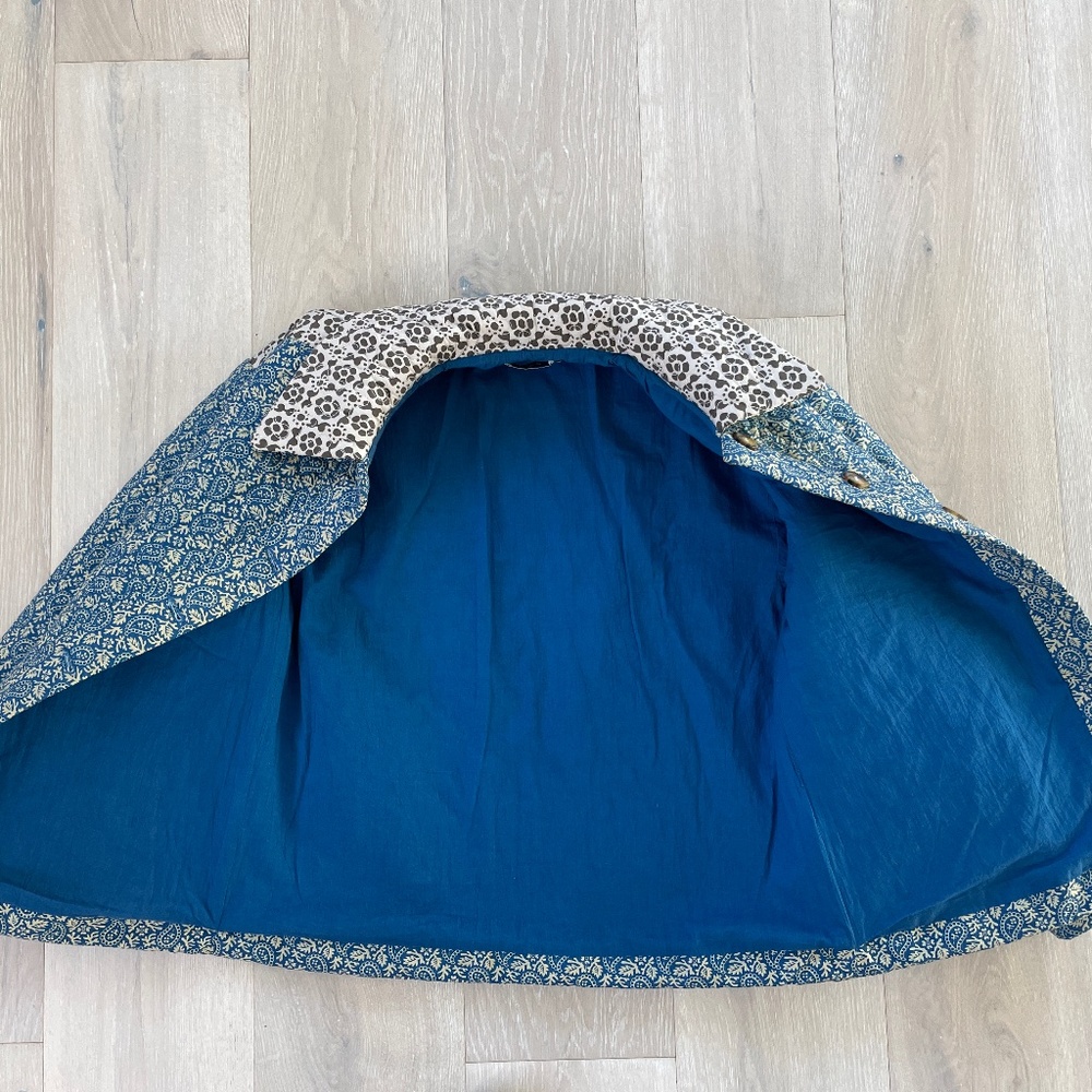 RHODE quilted patchwork blue jacket size S - image 9